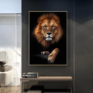 Luxury Art Panel – African Golden Lion