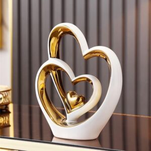 Heart Shaped Ceramic Decor – Modern Abstract Home Decoration